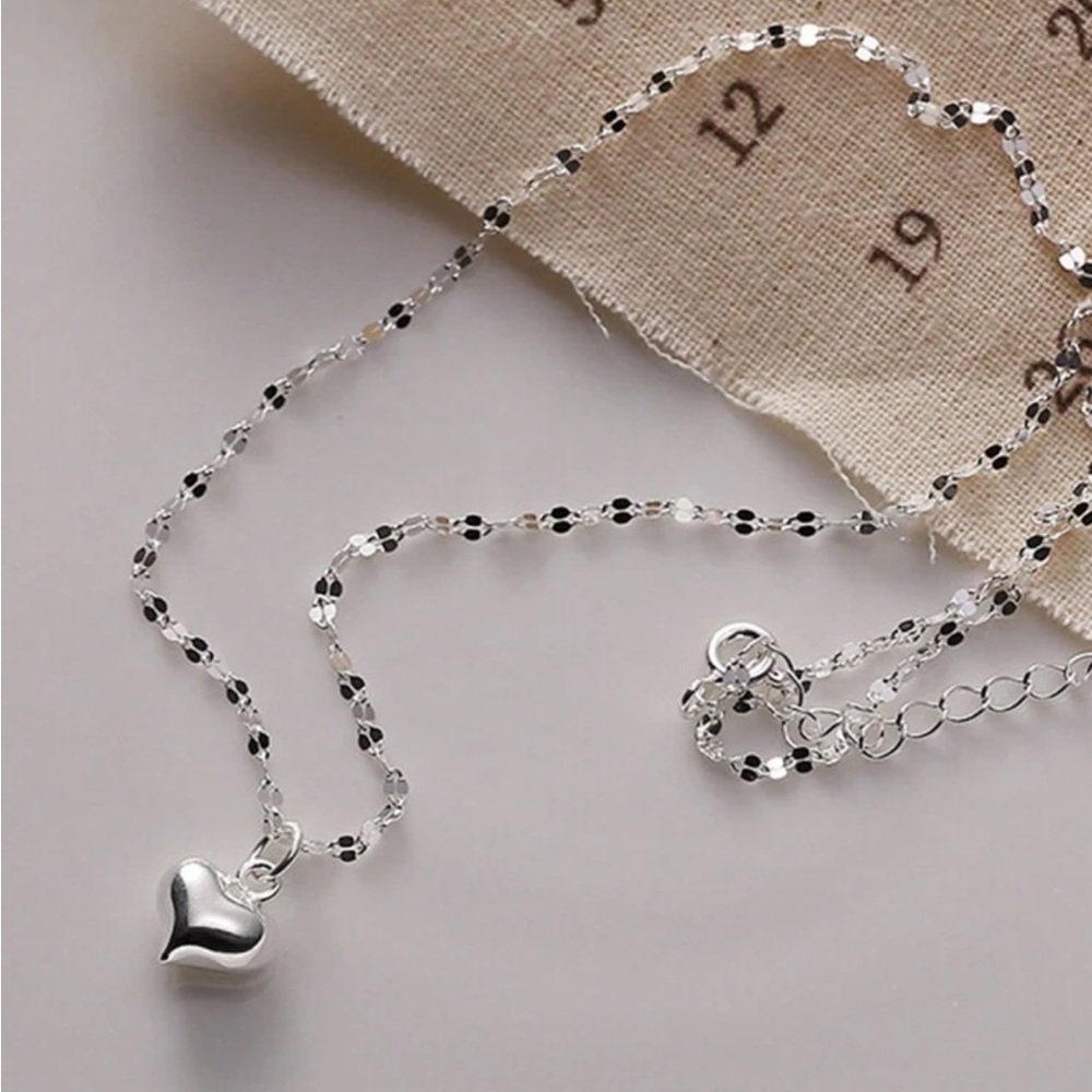 925 Sterling Silver Heart Shape Pendant
